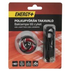 Polkupyörän takavalo, USB-ladattava