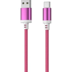 Punottu kaapeli Mobia USB-A, USB-C 30 W punainen, 1 m