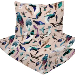 Pussilakanasetti Nordic Tricot 150 x 210 cm Paratiisilinnut