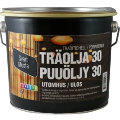 Puuöljy 30 3 l musta