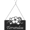 Puutarhakoriste 4Living Tervetuloa-tekstillä