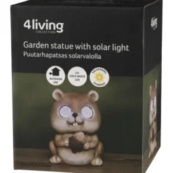 Puutarhapatsas 4Living Orava solar LED silmillä 23 cm