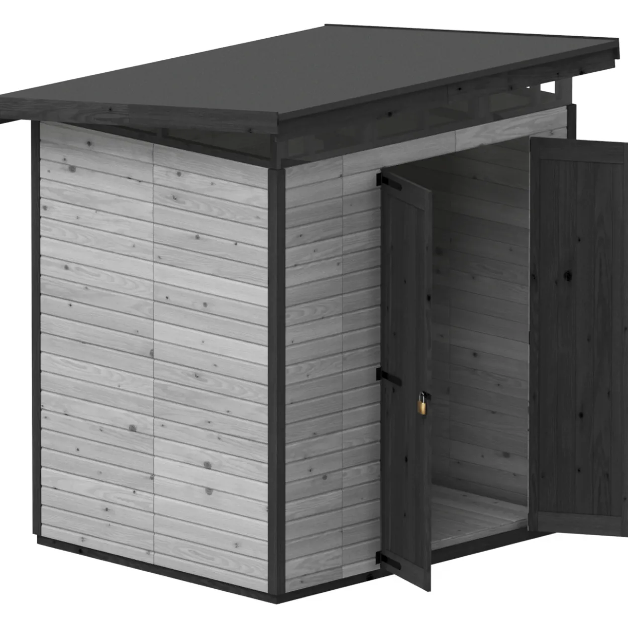 Puutarhavaja Upyard Strongbox L, 203 x 163 x 225 cm, harmaa/musta