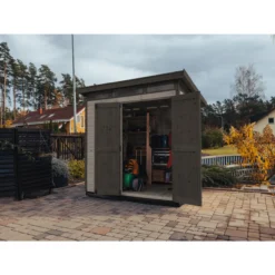Puutarhavaja Upyard Strongbox L, 203 x 163 x 225 cm, harmaa/musta