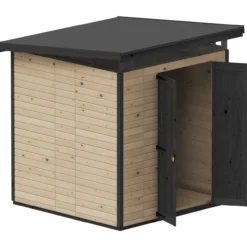 Puutarhavaja Upyard Strongbox XL, 203 x 203 x 230 cm, ruskea/musta