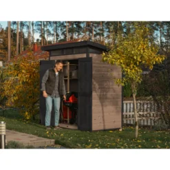 Puutarhavaja Upyard Strongbox M, 163 x 127 x 222 cm, ruskea/musta
