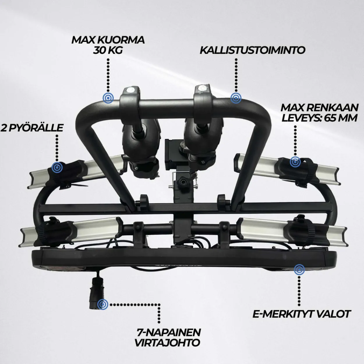 Pyöräteline autoon 2-pyörälle Trekker R200