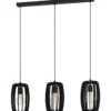 Riippuvalaisin 3-os EGLO Bajazzara 3x40W 89x19cm musta
