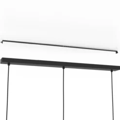 Riippuvalaisin 3-os EGLO Evesham 3x40W 89,5x19,5cm musta/tummanruskea puu