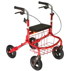 Rollaattori Mauno, matala, punainen