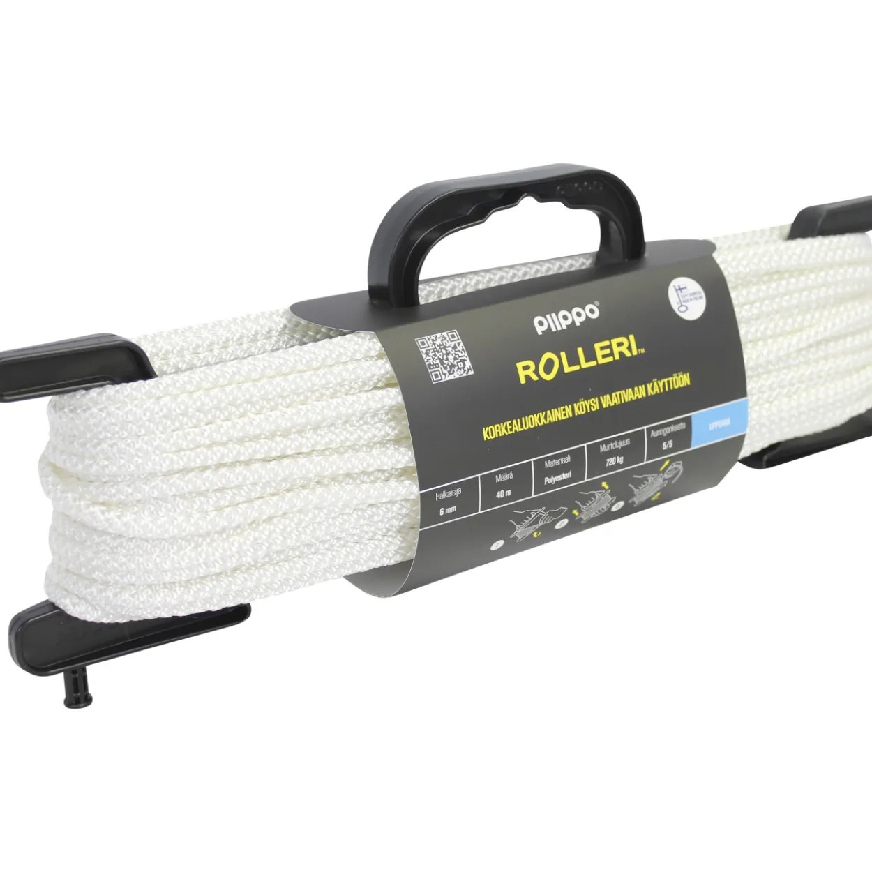 Rolleri 6 mm 40 m valkoinen