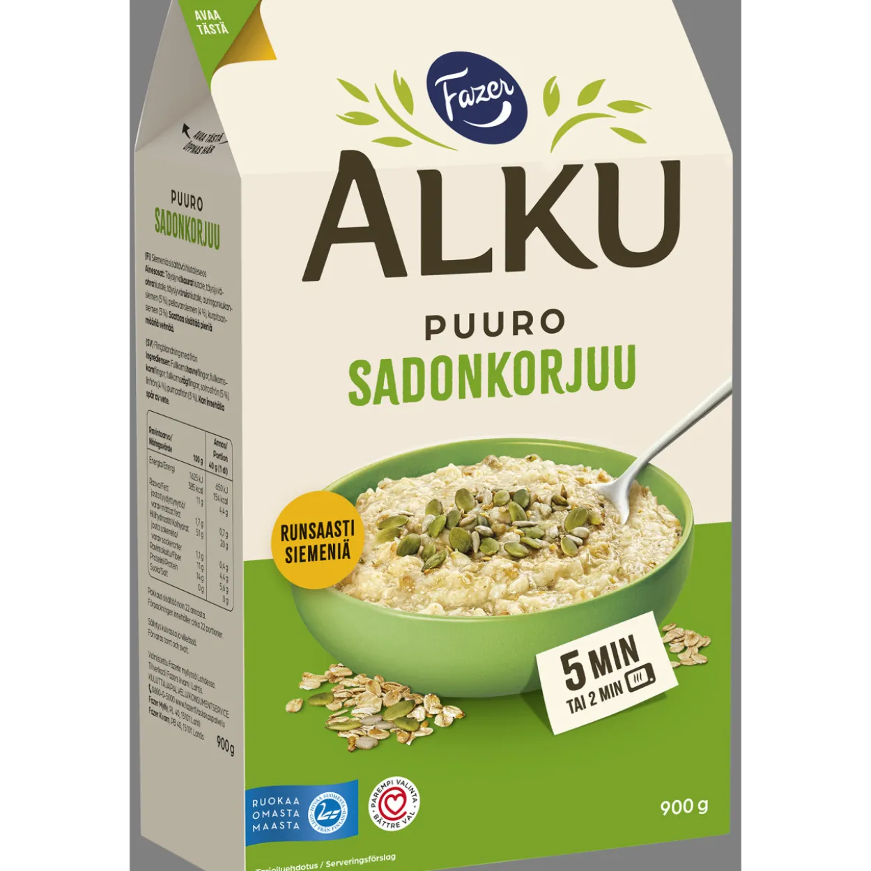 Sadonkorjuupuuro Fazer Alku 900 g