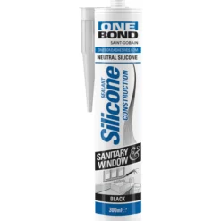 Saniteettisilikoni Onebond 300 ml, Musta