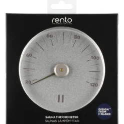 Saunan lämpömittari Rento alumiini natural
