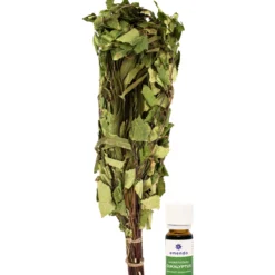 Saunavihta + Eukalyptus-saunatuoksu 10 ml