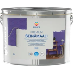 Seinämaali Eskaro Premium maalarinvalkoinen 9 l