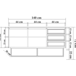 Senkki Chic Home 140 x 36 x 72 cm Roosa