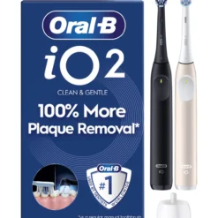 Sähköhammasharja Oral-B iO2 Duo musta/vaaleanpunainen + 1 matkakotelo
