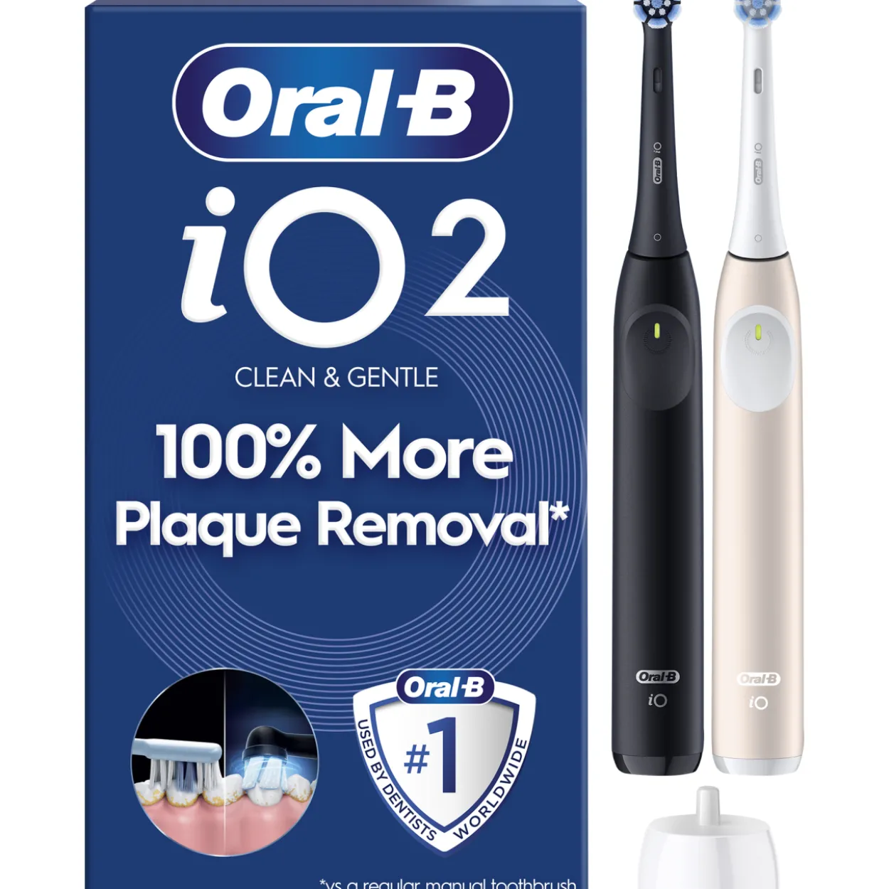 Sähköhammasharja Oral-B iO2 Duo musta/vaaleanpunainen + 1 matkakotelo