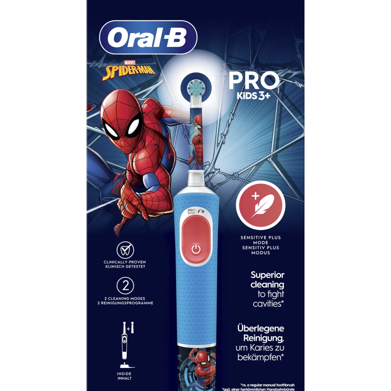 Sähköhammasharja Oral-B Vitality Pro Kids Spiderman + 1 vaihtoharja