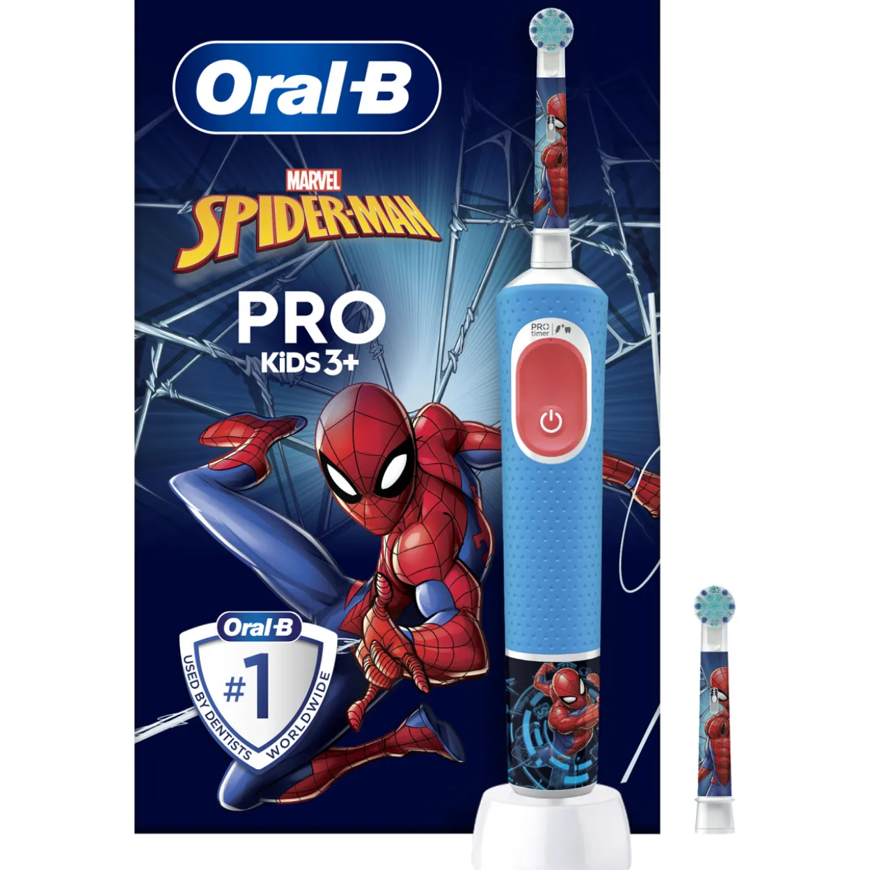 Sähköhammasharja Oral-B Vitality Pro Kids Spiderman + 1 vaihtoharja