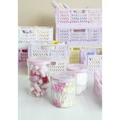 Säilytyspurkki Miny 850 ml lasia, pinkki