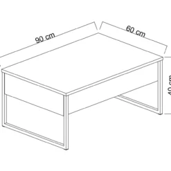 Sohvapöytä Chic Home 90 x 50 x 40 cmLyydia