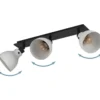 Spottivalaisin 3-os EGLO Matlock 3x40W 74x14,5cm harmaa/musta