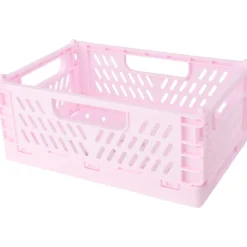 Taitettava kori Miny S vaalea pinkki