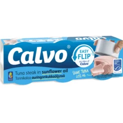 Tonnikala Calvo 3 x 65/52 g auringonkukkaöljyssä