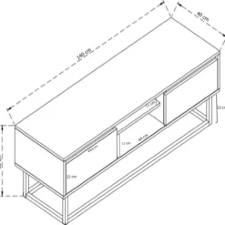 TV-taso Chic Home 140 cm Amanda