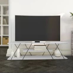 TV-taso Chic Home 120 cm Carita valkoinen/musta