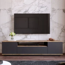 TV-taso Chic Home 180 cm Fransi ruskea/antrasiitti