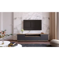 TV-taso Chic Home 180 cm Fransi ruskea/antrasiitti