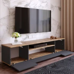 TV-taso Chic Home 180 cm Fransi ruskea/antrasiitti