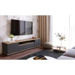 TV-taso Chic Home 180 cm Fransi ruskea/antrasiitti