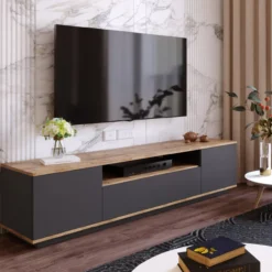 TV-taso Chic Home 180 cm Fransi ruskea/antrasiitti