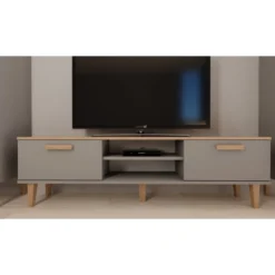 TV-taso Kocot 160 cm Denver harmaa/beige