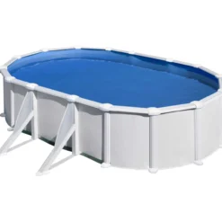 Uima-allas Gre by Swim & Fun 610 x 375 x 132 cm ovaali, ulkoisilla sivutuilla valkoinen