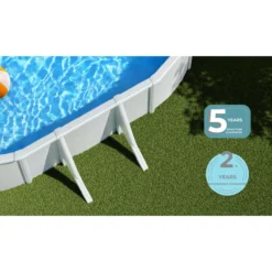Uima-allas Gre by Swim & Fun 610 x 375 x 132 cm ovaali, ulkoisilla sivutuilla valkoinen