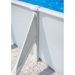 Uima-allas Gre by Swim & Fun 730 x 375 x 132 cm ovaali, ulkoisilla sivutuilla valkoinen