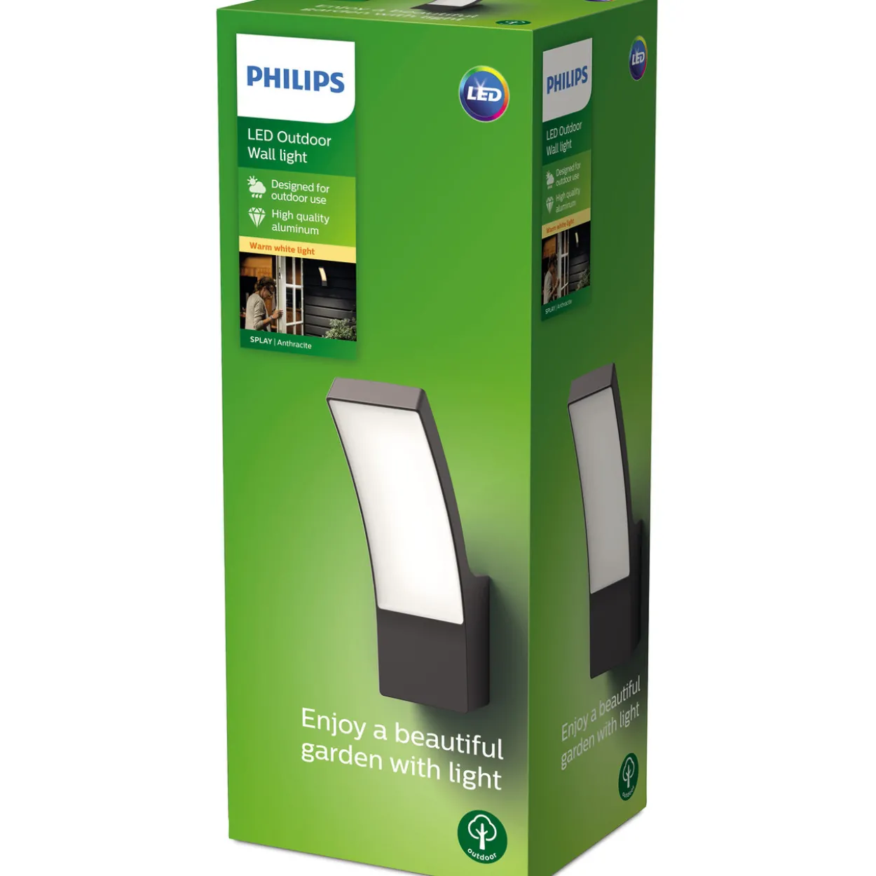 Ulkoseinävalaisin Philips Splay antrasiitti 12W 27K