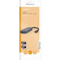 USB-keskitin Nedis USB-C - 4 x USB-A Naaras, Gen 1