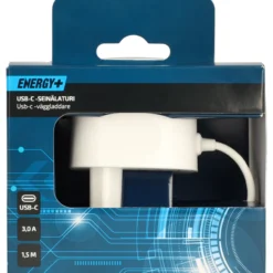 USB-verkkolaturi Energy+ 3.0 A USB-C kaapelilla