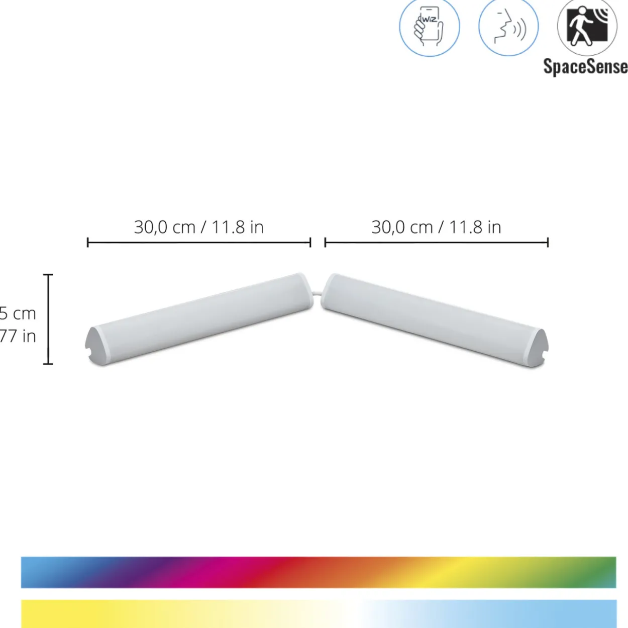 Valopalkkivalaisin WiZ Bar Linear Light, 2 kpl