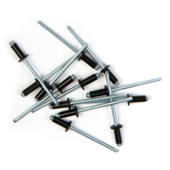 Vetoniitti alumiini/teräs musta kupukanta 3,2 x 8 mm / 50 kpl