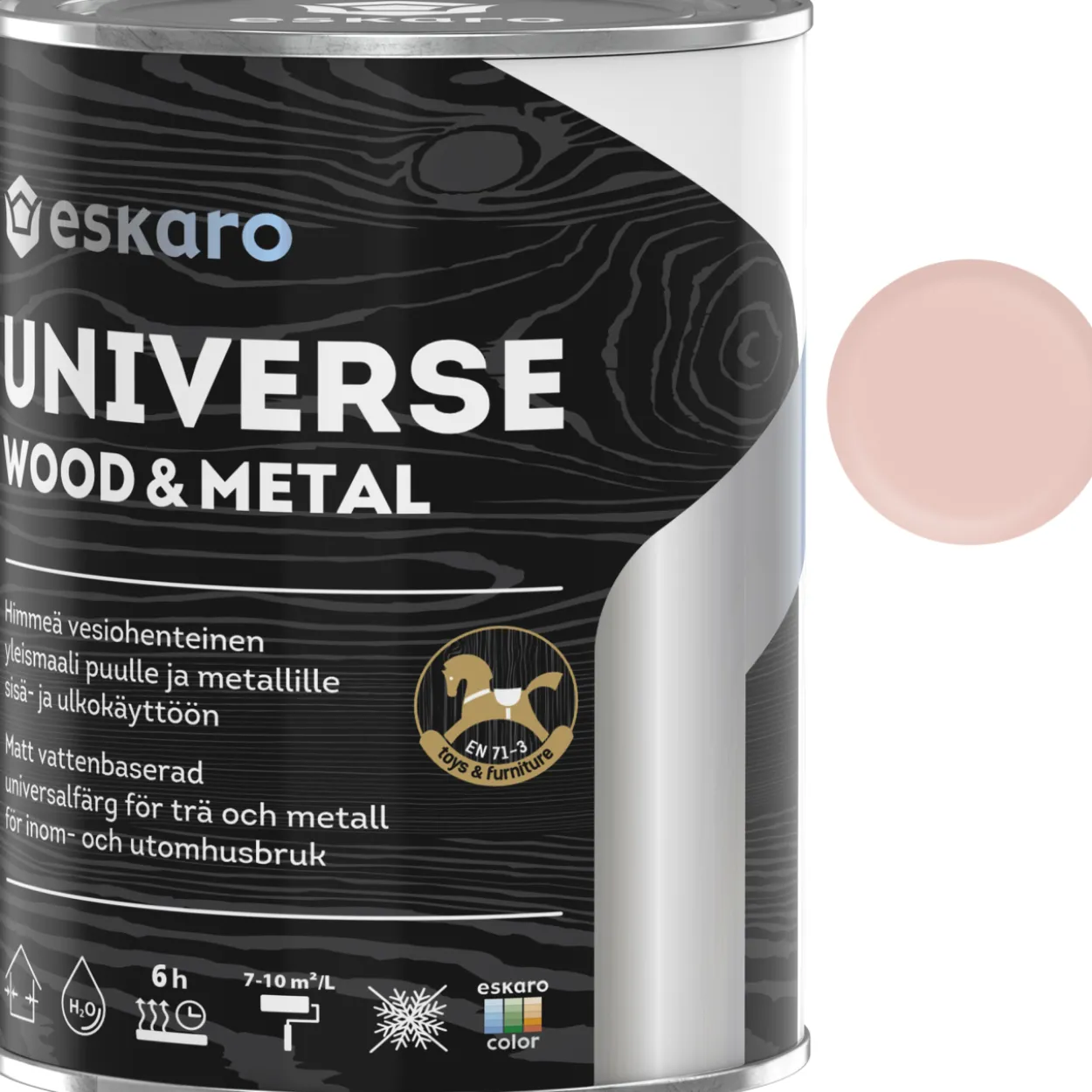 Yleismaali Eskaro Universe Wood & Metal 0,9 l vaaleanpunainen