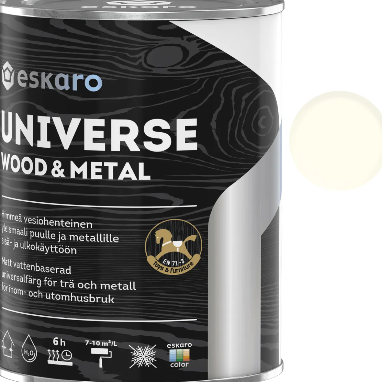 Yleismaali Eskaro Universe Wood & Metal 0,9 l valkoinen